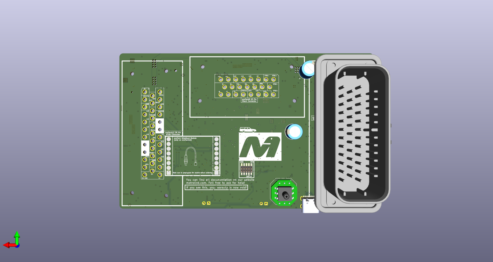 PCB inferior da evoTech4